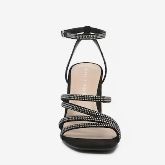 Kelly & Katie Black Rhinestone Heel - Picture 3 of 9